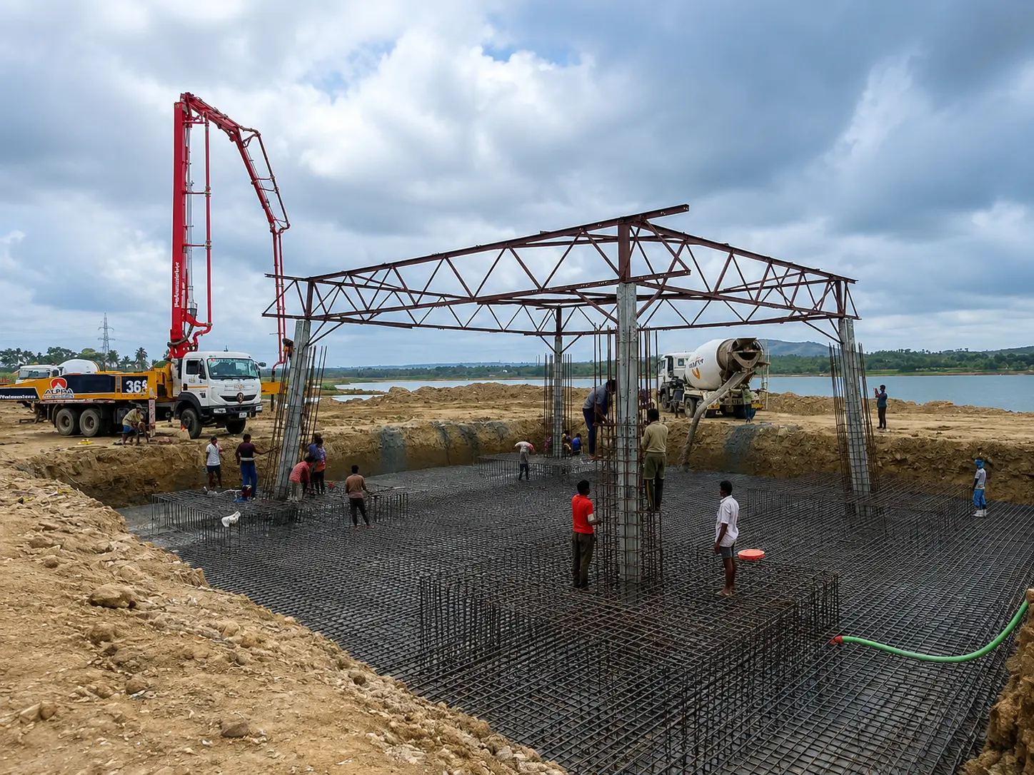 KPTCL 400 KV Transmission Tower Foundation — landmark project by Alpha Concrete